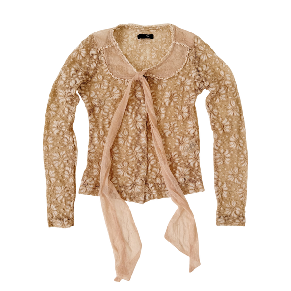 Sheer Creamy Lace Top