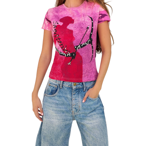 Vintage Sagittarius Embellished Graphic Tee