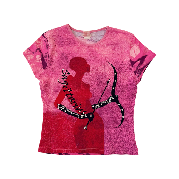 Vintage Sagittarius Embellished Graphic Tee