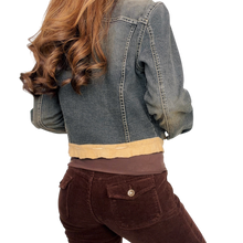 Load image into Gallery viewer, Vakko Suede Trim Denim Jacket
