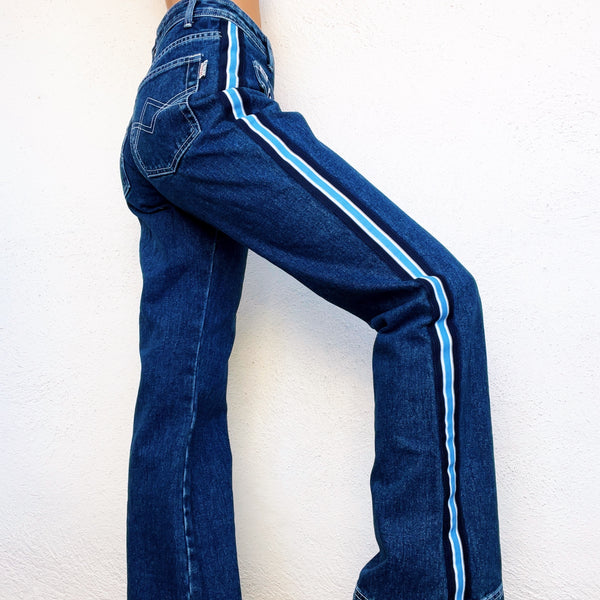 Vintage Sporty Striped Jeans