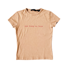 Load image into Gallery viewer, French Connection Tan Baby Tee

