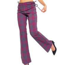 Load image into Gallery viewer, Vintage Lace Up Plaid Pants
