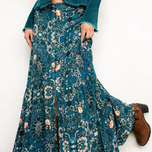 Load image into Gallery viewer, Teal Blue Blazer &amp; Maxi Skirt Set
