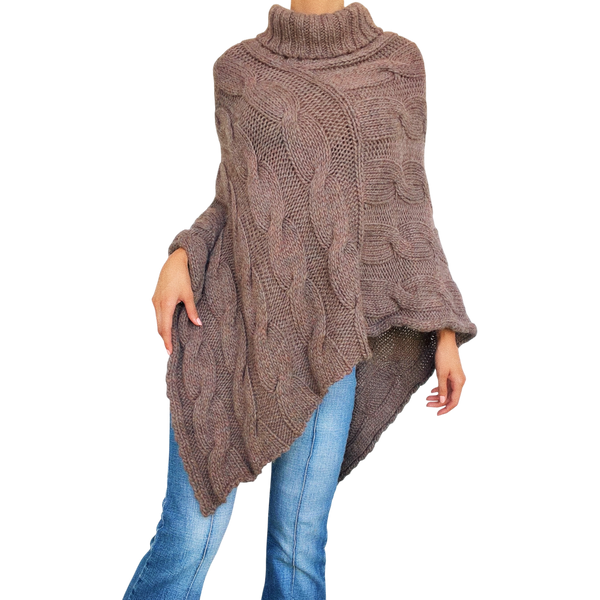 Italian Cableknit Poncho