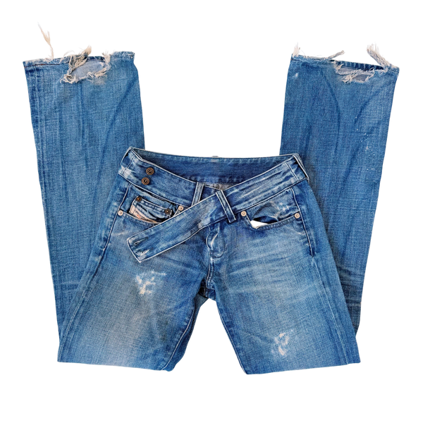 Diesel Distressed Ultra Low Rise Jeans
