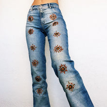 Load image into Gallery viewer, Funky Sunshine Grommet Jeans

