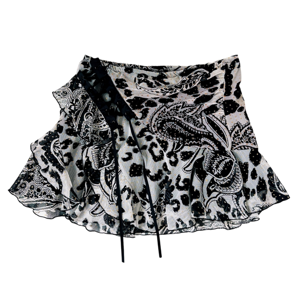 Morgan De Toi Lace Up Mini Skirt