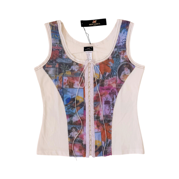 Vintage Graphic Corset Top