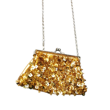 Load image into Gallery viewer, Vintage Gold Beaded Purse
