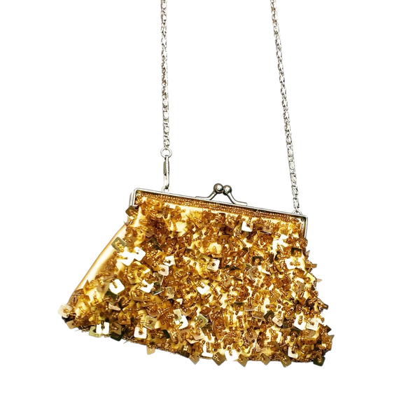 Vintage Gold Beaded Purse