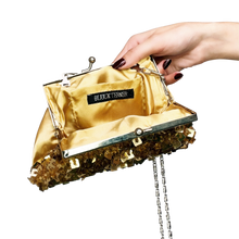 Load image into Gallery viewer, Vintage Gold Beaded Purse
