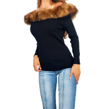 Load image into Gallery viewer, Faux Fur Off The Shoulder Sweater
