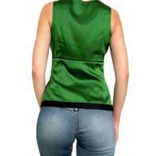 Load image into Gallery viewer, Emerald Green Silk Top
