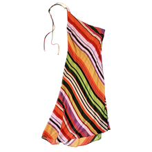 Load image into Gallery viewer, BCBG Colorful Striped One Shoulder Dress

