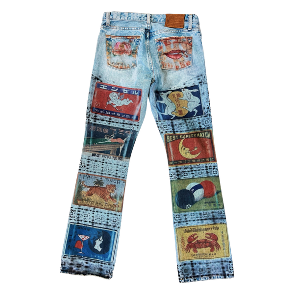 Funky Printed Matchbook Jeans