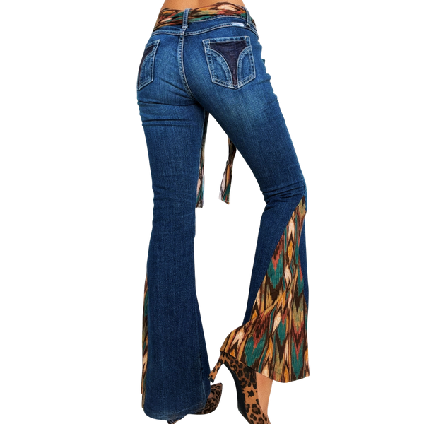 Early 2000s Belted Flare Jeans