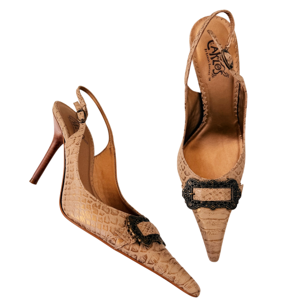 Pointed Toe Buckle Heels