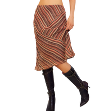 Load image into Gallery viewer, Silk Striped Midi Skirt
