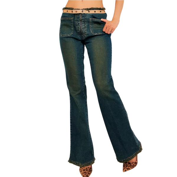 Vintage Grommet Waistband Jeans