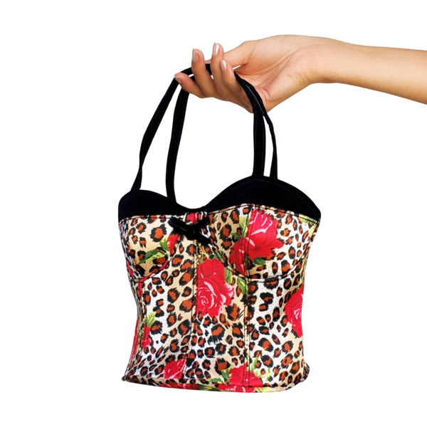 Vintage Leopard Corset Purse