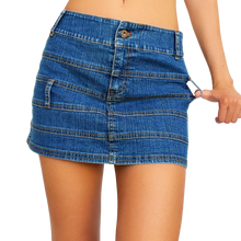 Load image into Gallery viewer, DKNY Funky Denim Mini Skirt

