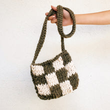 Load image into Gallery viewer, Checkered Baby Hand Knit Bag by Carolannie Crochet
