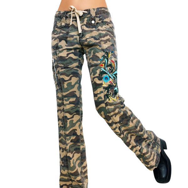 Boston Proper Distressed Camo Cargo Pants