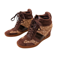 Load image into Gallery viewer, Coach Logo Wedge Sneakers
