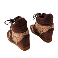 Load image into Gallery viewer, Coach Logo Wedge Sneakers
