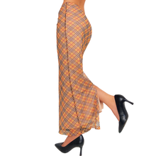 Load image into Gallery viewer, 90s Tan Plaid Maxi Skirt
