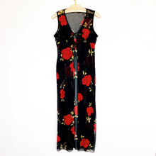 Load image into Gallery viewer, 90s Sheer Rose Print Duster
