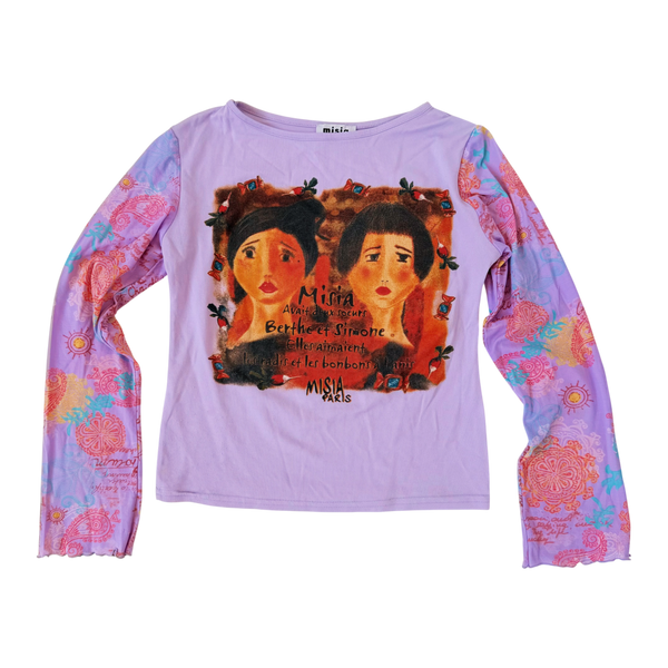 French Vintage Graphic Longsleeve Top