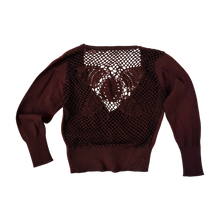 Load image into Gallery viewer, Brown Butterfly Crochet Cardi
