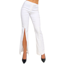 Load image into Gallery viewer, Bebe White Zipper Slacks
