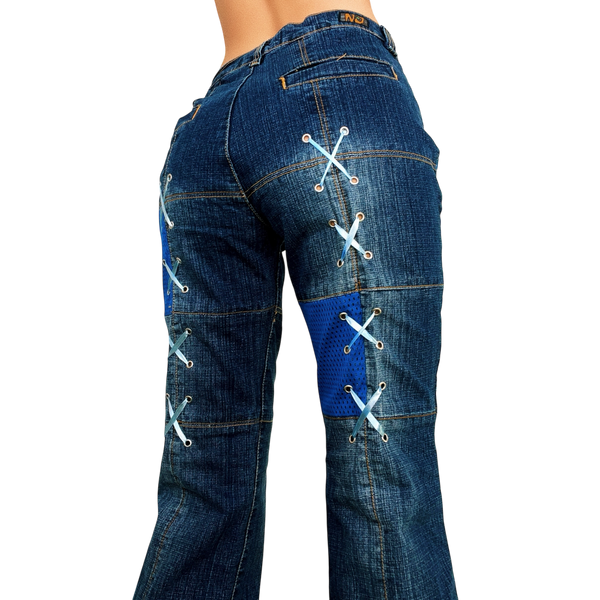 Early 2000s Sporty Lace Up Jeans