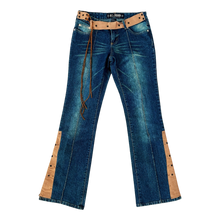 Load image into Gallery viewer, Early 2000s Western Belted Jeans
