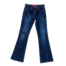 Load image into Gallery viewer, Early 2000s Funky Zipper Jeans
