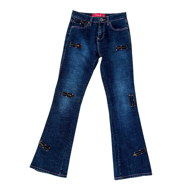 Early 2000s Funky Zipper Jeans