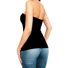 Load image into Gallery viewer, Black Rhinestone Halter Top
