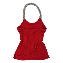 Load image into Gallery viewer, Cherry Red Chain Halter Top
