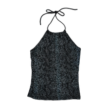 Load image into Gallery viewer, 90s Sparkly Snakeskin Halter Top
