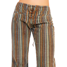 Load image into Gallery viewer, Early 2000s Striped Lace Up Cords
