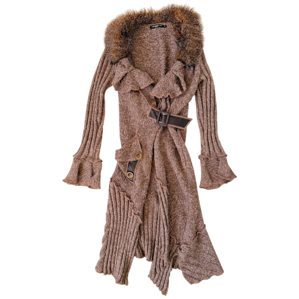 Furry Knit Duster Cardigan