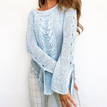 Load image into Gallery viewer, Vintage Baby Blue Knit Sweater
