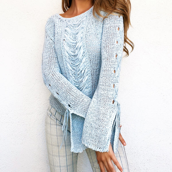 Vintage Baby Blue Knit Sweater