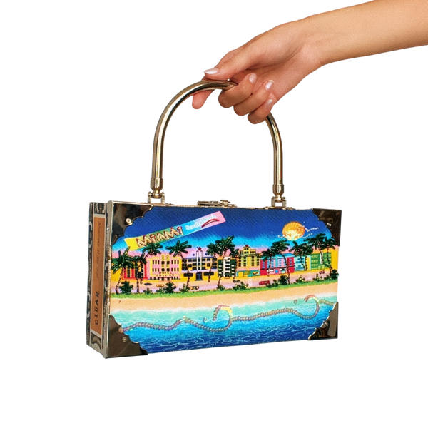 Beaded Miami Box Purse