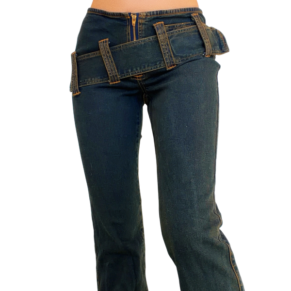 Early 2000s Jumbo Belt Jeans