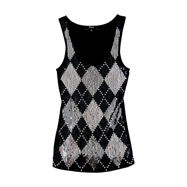 Argyle Sequin Tank