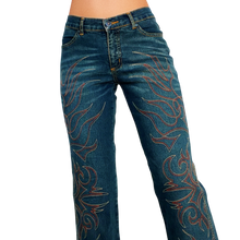 Load image into Gallery viewer, Early 2000s Embroidered Jeans
